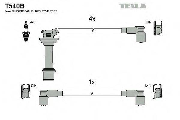 Комплект проводов зажигания T540B TESLA