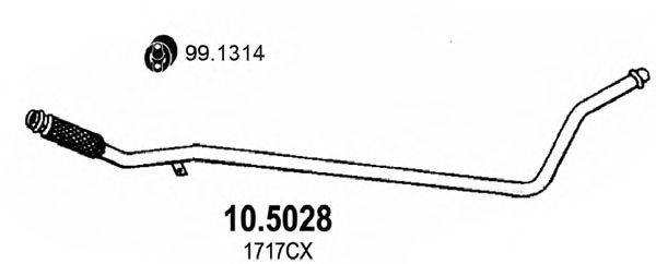 Труба выхлопного газа 10.5028 ASSO