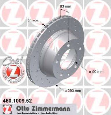 Тормозной диск 460.1009.52 ZIMMERMANN