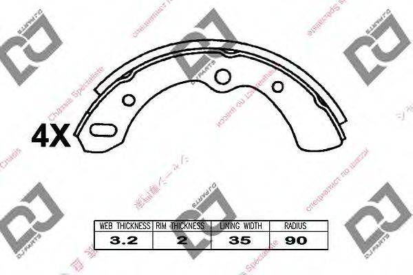 Комлект тормозных накладок BS1082 DJ PARTS