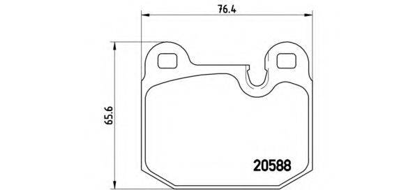 Комплект тормозных колодок, дисковый тормоз P 06 006 BREMBO