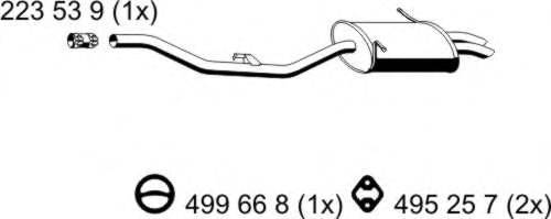 Глушитель выхлопных газов конечный 284073 ERNST