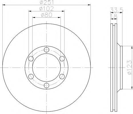 Тормозной диск 8DD 355 106-411 HELLA PAGID