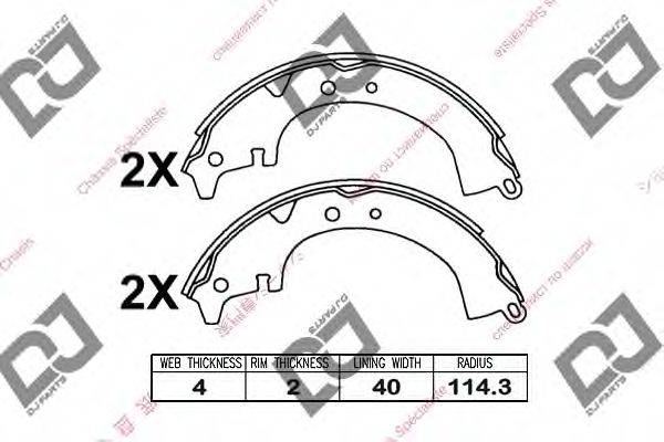 Комплект тормозных колодок BS1043 DJ PARTS