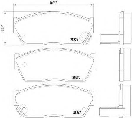 Комплект тормозных колодок, дисковый тормоз P 28 004 BREMBO