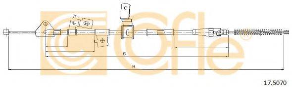 Трос, стояночная тормозная система 17.5070 COFLE
