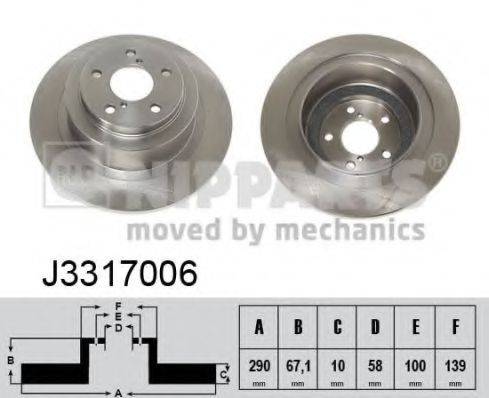 Тормозной диск J3317006 NIPPARTS