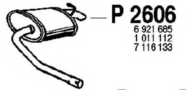 Глушитель выхлопных газов конечный P2606 FENNO