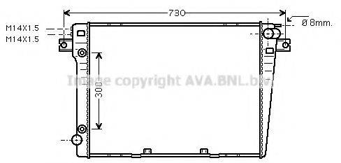 Радиатор, охлаждение двигателя BW2058 AVA QUALITY COOLING