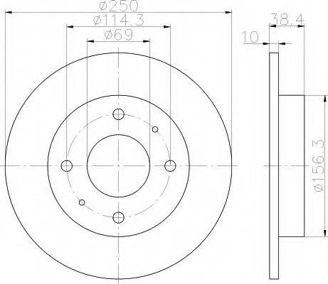 Тормозной диск 8DD 355 111-521 HELLA