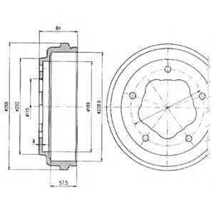 Тормозный барабан 36-0047 KAGER