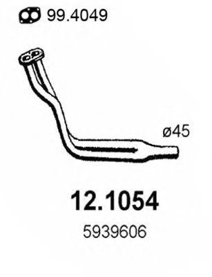 Труба выхлопного газа 12.1054 ASSO