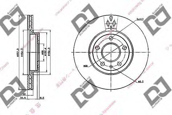 Тормозной диск BD1932 DJ PARTS