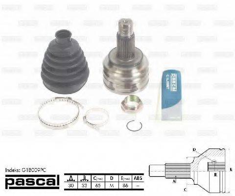 Шарнирный комплект, приводной вал G1B009PC PASCAL