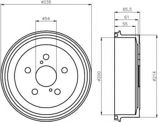 Тормозной барабан 8DT 355 301-511 HELLA PAGID