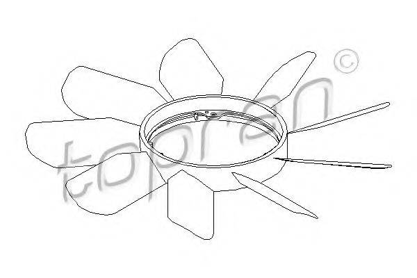 Крыльчатка вентилятора, охлаждение двигателя 400 998 TOPRAN