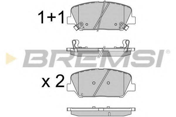 Комплект тормозных колодок, дисковый тормоз BP3531 BREMSI