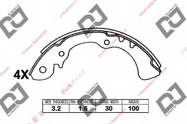 BS1171 DJ PARTS Комплект тормозных колодок
