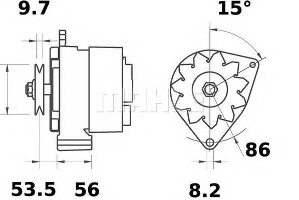 Генератор MG 380 MAHLE ORIGINAL