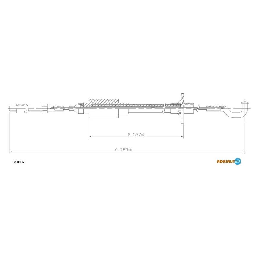 Трос сцепления  Kadett D 79- 33.0106 ADRIAUTO