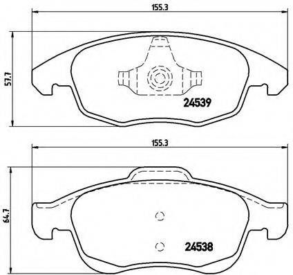 Комплект тормозных колодок, дисковый тормоз P 61 083 BREMBO