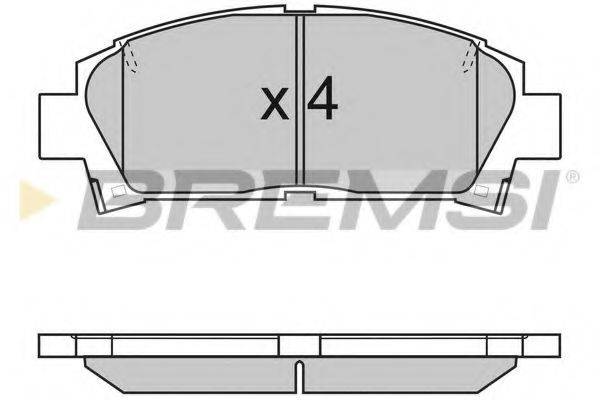 Комплект тормозных колодок, дисковый тормоз BP2752 BREMSI