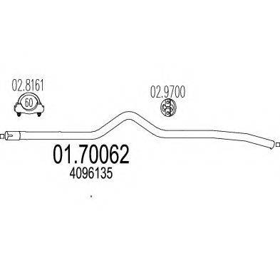 Труба выхлопного газа 01.70062 MTS
