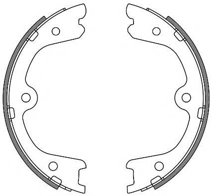 Комплект тормозных колодок, стояночная тормозная система