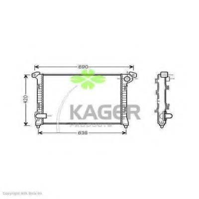 Радиатор, охлаждение двигателя 31-0150 KAGER