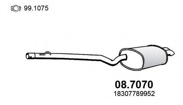 Глушитель выхлопных газов конечный 08.7070 ASSO
