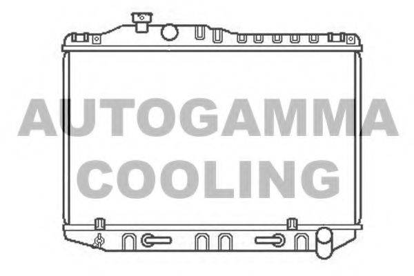 Радиатор, охлаждение двигателя 104727 AUTOGAMMA