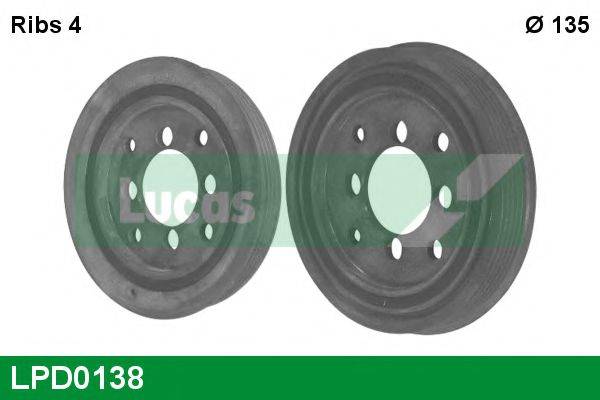 Ременный шкив, коленчатый вал LPD0138 LUCAS ENGINE DRIVE