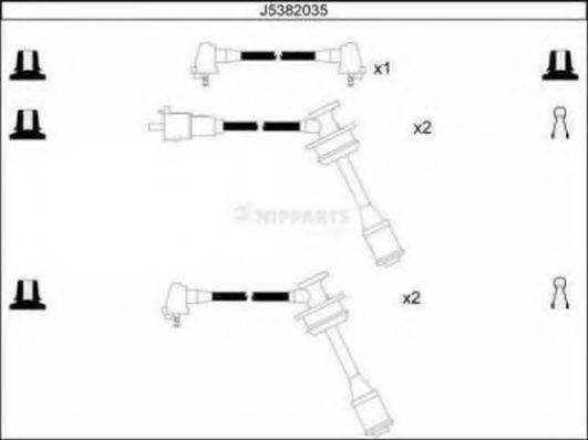 Комплект проводов зажигания J5382035 NIPPARTS