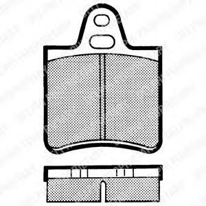Комплект тормозных колодок, дисковый тормоз LP115 DELPHI
