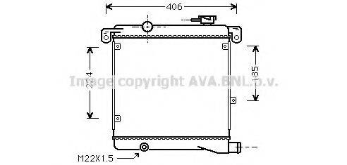 Радиатор, охлаждение двигателя AB2002 AVA QUALITY COOLING