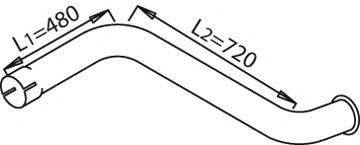 Труба выхлопного газа 21677 DINEX