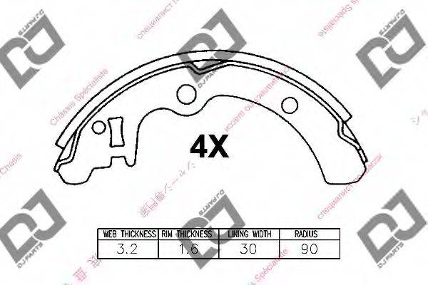 Комплект тормозных колодок BS1422 DJ PARTS