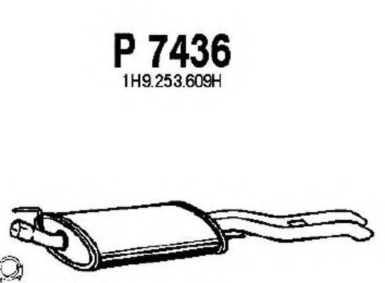 Глушитель выхлопных газов конечный P7436 FENNO