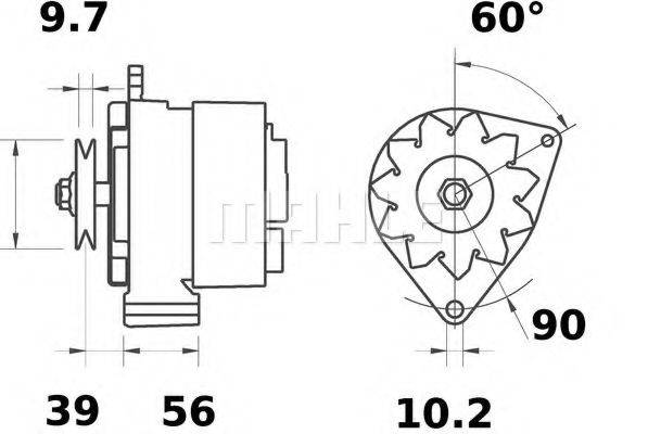 Генератор MG 593 MAHLE ORIGINAL