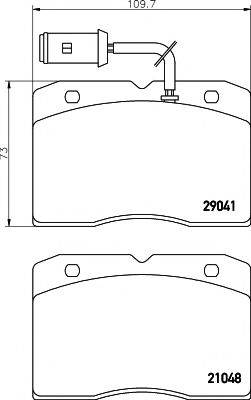 Комплект тормозных колодок, дисковый тормоз 2904101 TEXTAR