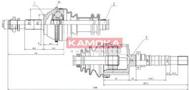 Приводной вал CT1138914 KAMOKA