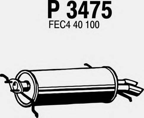 Глушитель выхлопных газов конечный P3475 FENNO