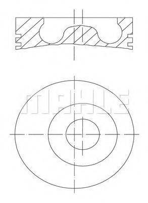 Поршень 016 02 01 MAHLE ORIGINAL