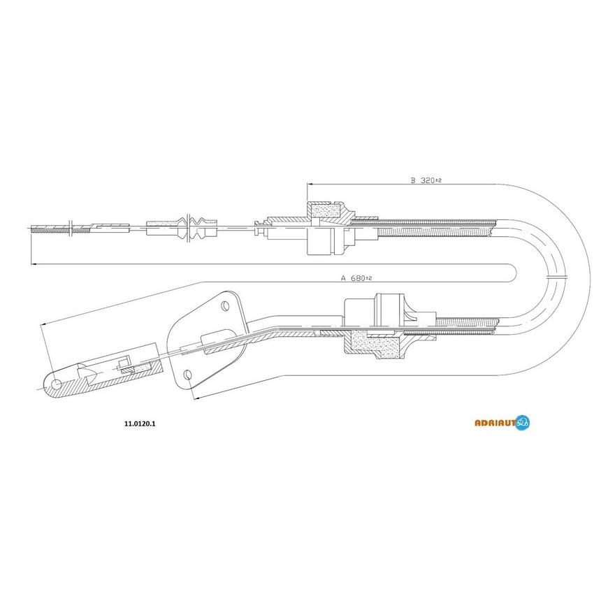 Трос сцепления Fiorino -DS 97- ( 678/220) 11.0120.1 ADRIAUTO
