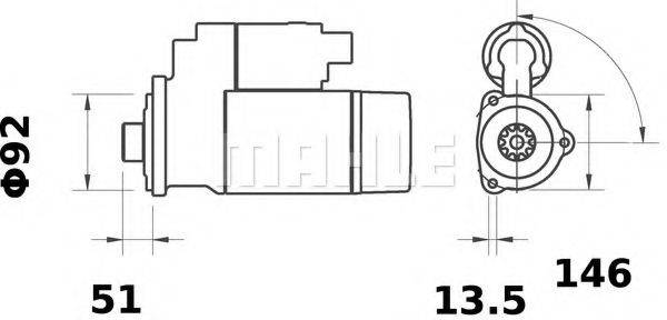 Стартер MS 583 MAHLE ORIGINAL