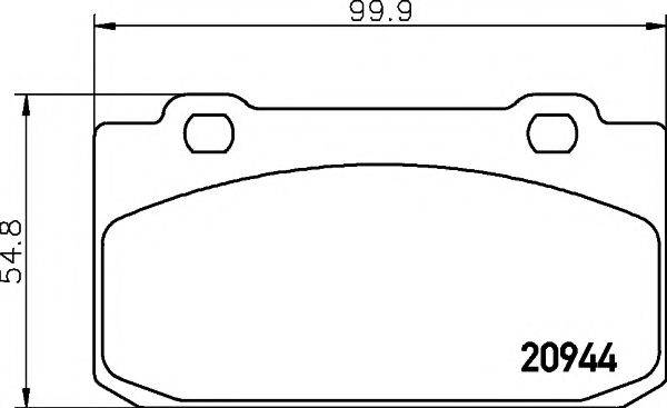 20944/15,0мм Тормозные колодки PAGID T1025 PAGID