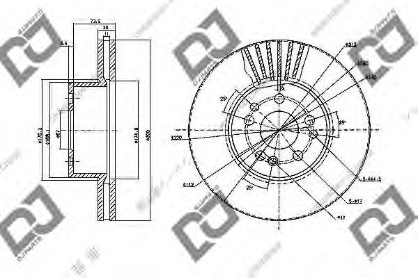 Тормозной диск BD1130 DJ PARTS