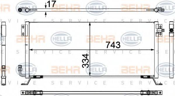 Конденсатор, кондиционер 8FC 351 024-111 HELLA