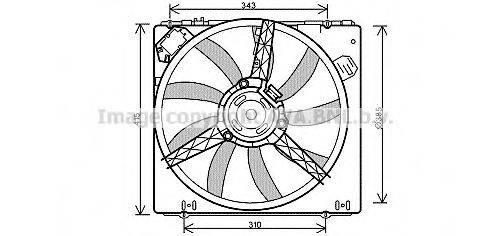 Вентилятор, охлаждение двигателя RT7540 AVA QUALITY COOLING