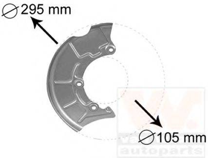 Отражатель, диск тормозного механизма 6115021 METZGER